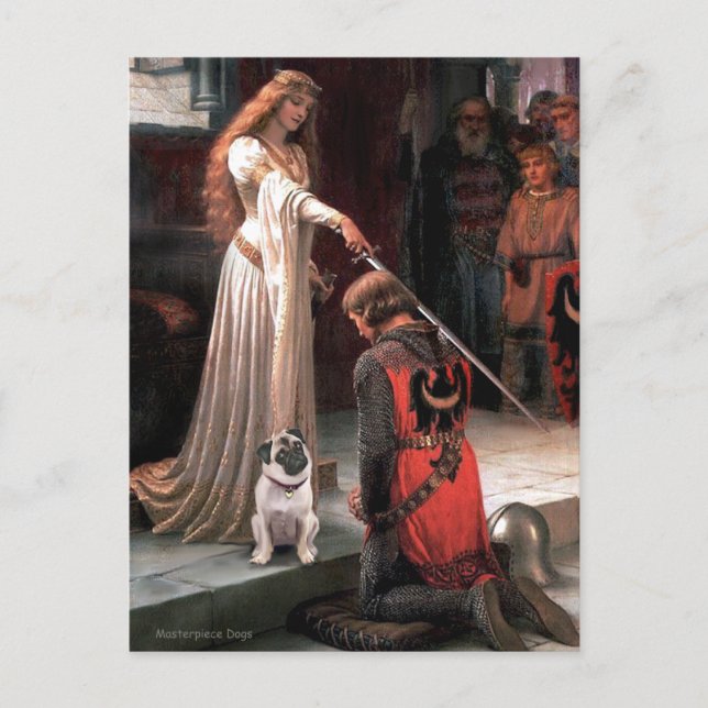 Mops 5 (fawn) - The Accolade Vykort (Framsida)