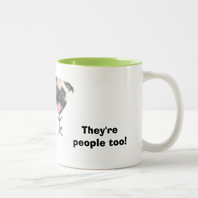 Mops är folk kaffemugg (Höger)