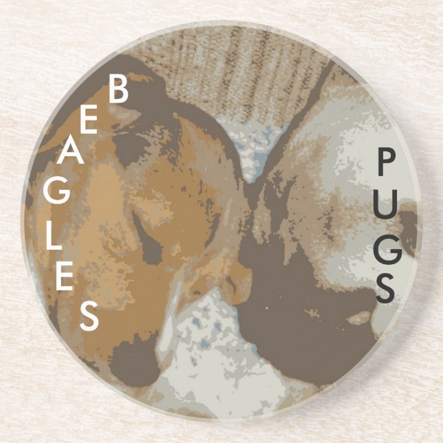 Mops- & Beaglekustfartyg Underlägg Sandsten (Framsidan)