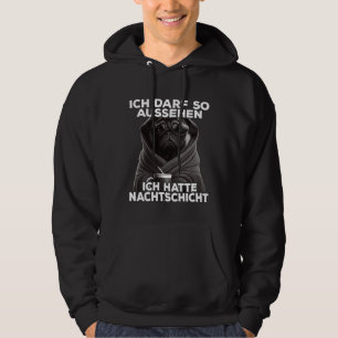Mops Citat Roligt Present I Jag hade Nattpassning Hoodie