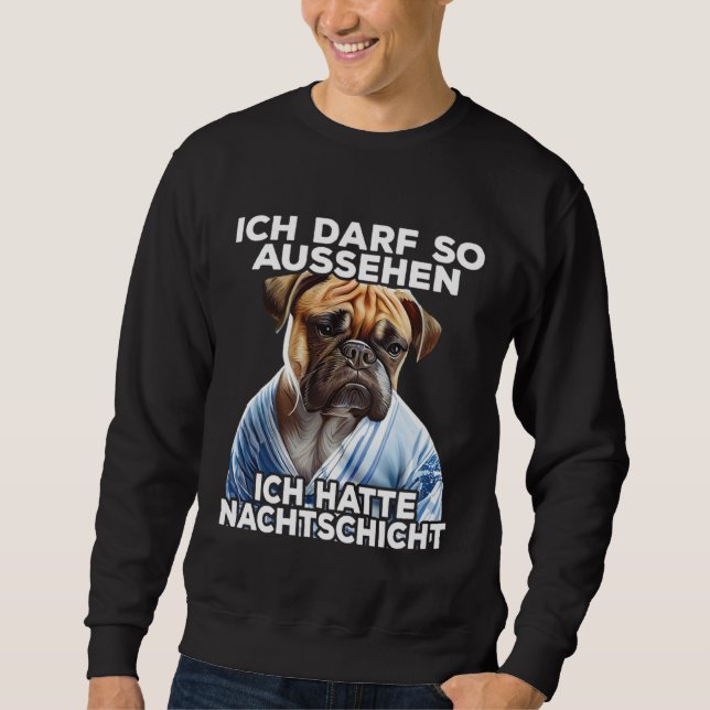 Mops Citat Roligt Present I Jag hade nattskift Lång Ärmad Tröja (Framsida)
