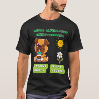 Mops drar i sig kaffe t shirt