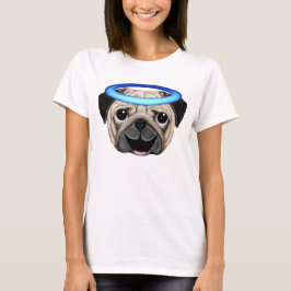 Mops Emoji för ängel för mopsängelEmoji T-tröja T Shirt