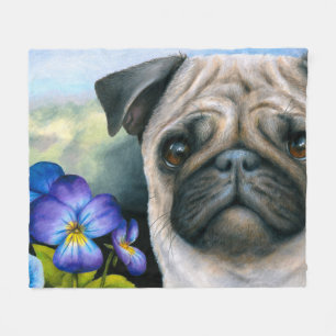 Mops för hund 133 fleecefilt