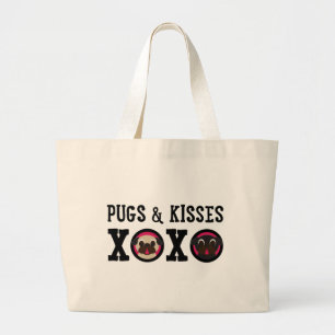 Mops & för kanfasmops för kyssar XOXO toto Jumbo Tygkasse