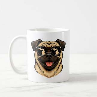 Mops från Michigan som bär solglasögon Kaffemugg