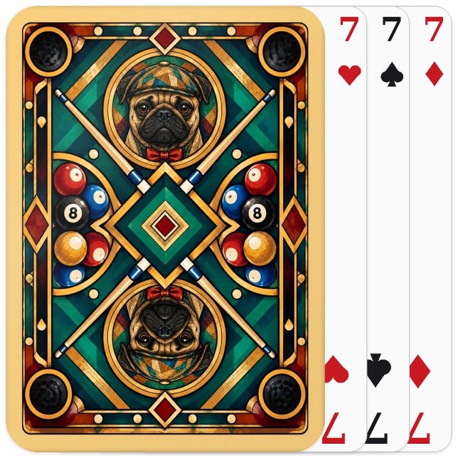 Mops, Geometriskt mosaik Casinokort (Skapare uppladdad)