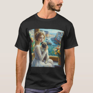 Mops GLAD JUL 167 Självständighetsdagen AMERIKANSK T Shirt