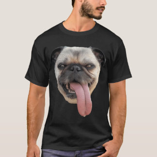 Mops Hängande Tunga T Shirt