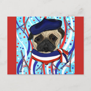 Mops Helg Vykort