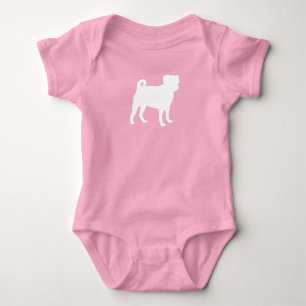 Mops Hund Baby Shower Rosa Valp Tjej T Shirt