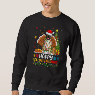 Mops Hund Glad Mops HejTackmas Lång Ärmad Tröja