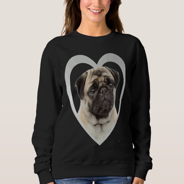 Mops Hund Hjarta   Mops  Mops  1 T Shirt (Framsida)