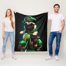 Mops Hund Kör Cykel St. Patrick's Day