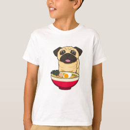 Mops Hund och Ramen T Shirt