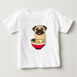 Mops Hund och Ramen T Shirt