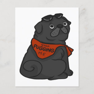 Mops Hund Sluta Mopsa Mig Flygblad