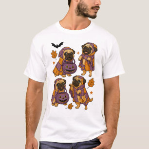 Mops Hund Spöke Halloween Kuslig T Shirt