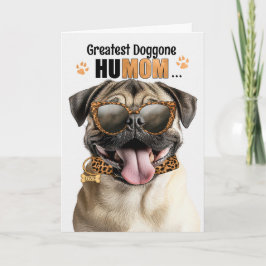 Mops Hund Största HuMAM Morondag Helgkort
