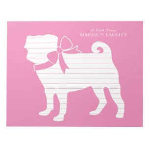 Mops Hund Valp Notepad Anteckningsblock