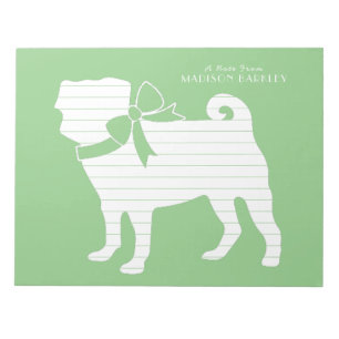 Mops Hund Valp Notepad Anteckningsblock