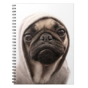 Mops i en Hoodie Anteckningsbok