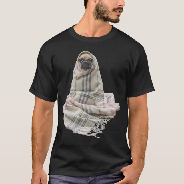 Mops i filt t shirt (Framsida)