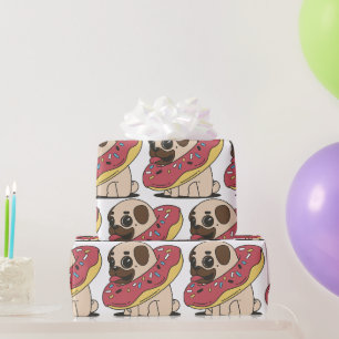 Mops i munk presentpapper