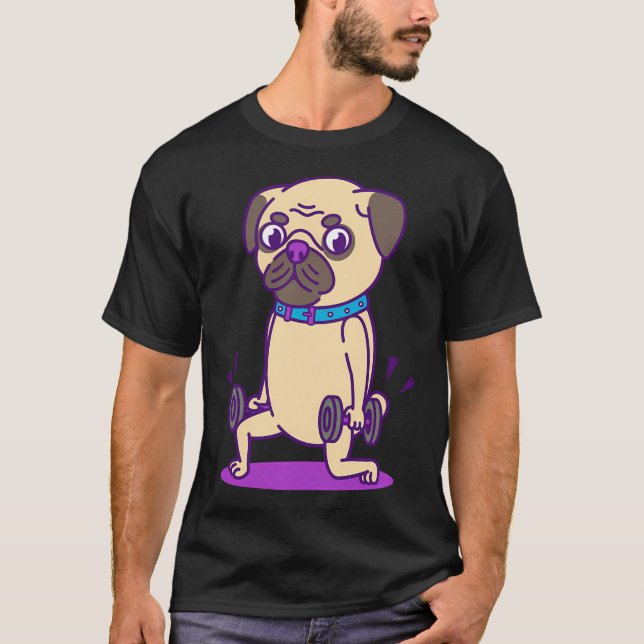 Mops illustration t shirt (Framsida)