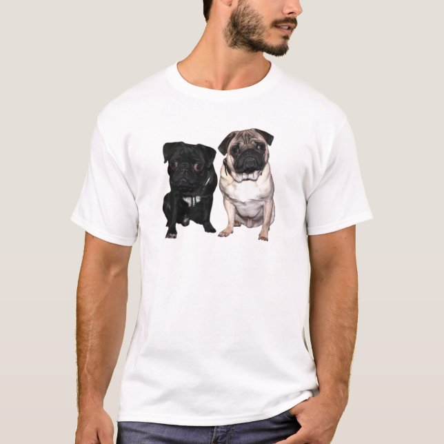 Mops Jack und Richi Tee Shirt (Framsida)