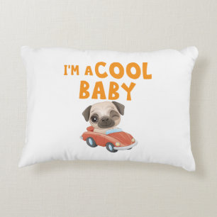 Mops Jag är en cool baby Prydnadskudde