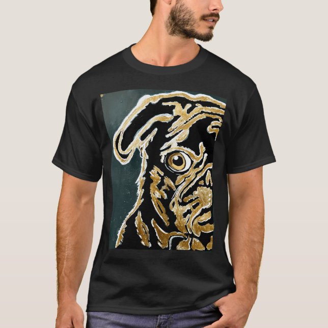 Mops kärlek t shirt (Framsida)