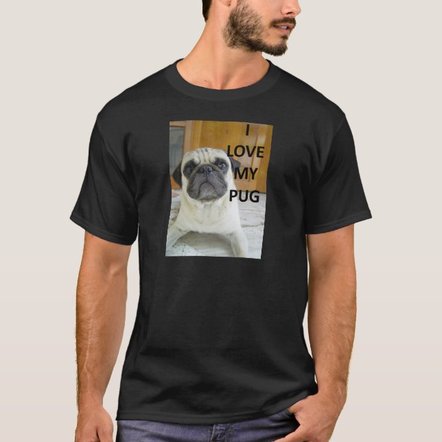 mops kärlek w pic.png t shirt (Framsida)