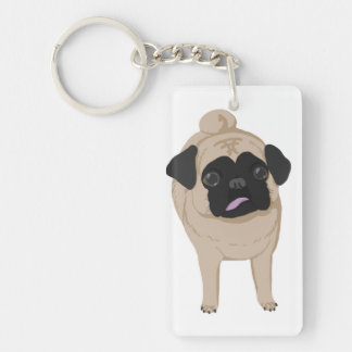 Mops Keychain beklär och knuffar
