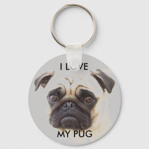 Mops Keychain Nyckelring