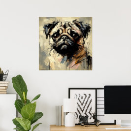 Mops Konst Affisch