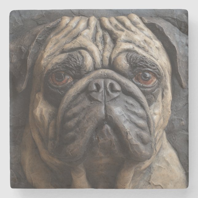 Mops Konst Stenunderlägg (Framsidan)