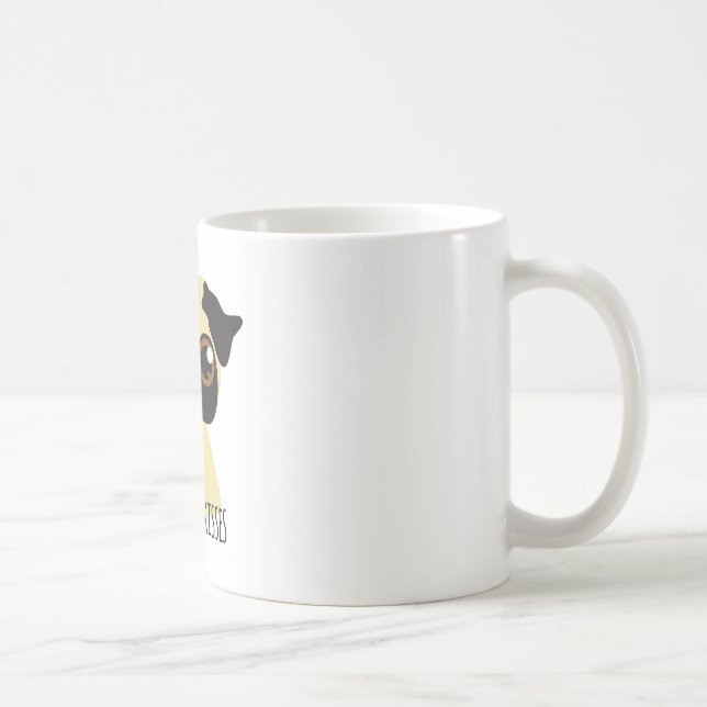 Mops & kyssar kaffemugg (Höger)