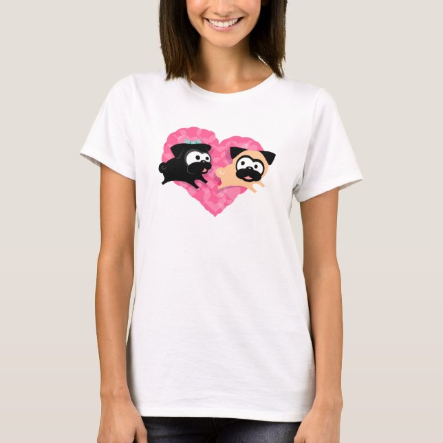 Mops & kysshjärtautslagsplats tee (Framsida)