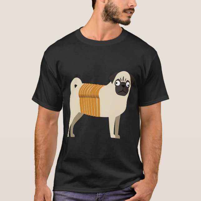 Mops - limpa bröd t shirt (Framsida)