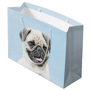 Mops-målning - Söt originell hundkonst