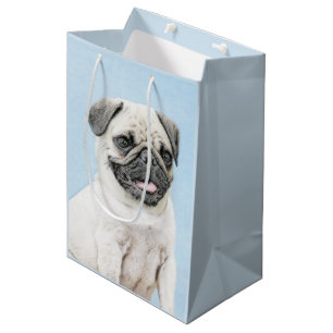 Mops-målning - Söt originell hundkonst