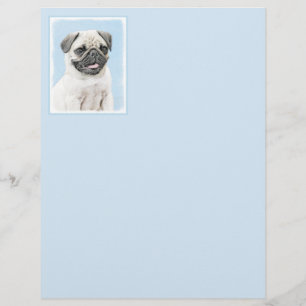 Mops-målning - Söt originell hundkonst