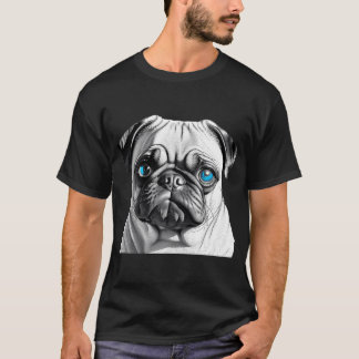 Mops med blå ögon t shirt