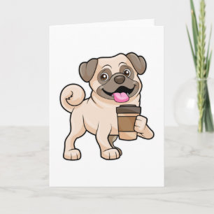 Mops med kaffe att ta med kort