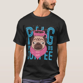Mops med kaffe t shirt