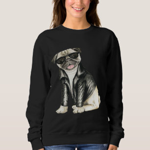 Mops med solglasögon skjorta Mops citat roliga tal T Shirt