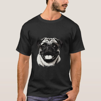 Mops med solglasögon t shirt