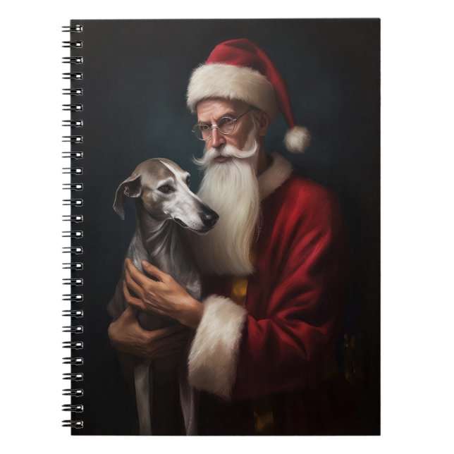 Mops med Tomte Glädjande Jul Anteckningsbok (Framsidan)
