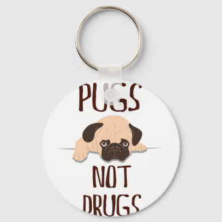 mops möps inte knark sött hunddesign nyckelring